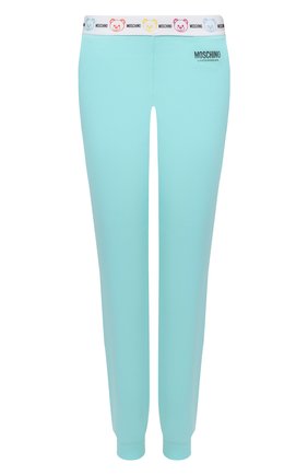 Женские хлопковые джоггеры MOSCHINO UNDERWEAR WOMAN бирюзового цвета по цене 21250 руб., арт. A4302/9004 | Фото 1 Женские хлопковые джоггеры MOSCHINO UNDERWEAR WOMAN бирюзового цвета, арт. A4302/9004 | Фото 1