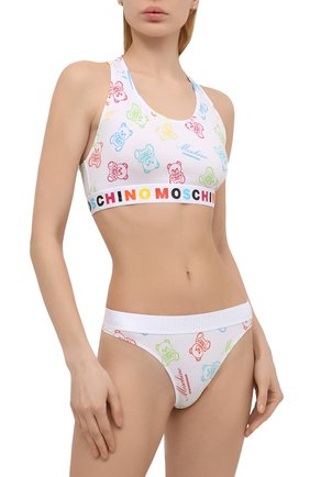 Женские трусы-стринги MOSCHINO UNDERWEAR WOMAN белого цвета по цене 5805 руб., арт. A4707/9008 | Фото 2 Женские трусы-стринги MOSCHINO UNDERWEAR WOMAN белого цвета, арт. A4707/9008 | Фото 2