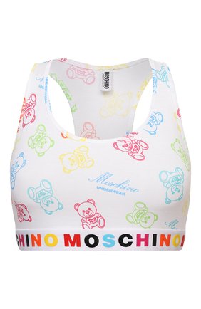 Женский бра-топ MOSCHINO UNDERWEAR WOMAN белого цвета по цене 9950 руб., арт. A6801/9008 | Фото 1 Женский бра-топ MOSCHINO UNDERWEAR WOMAN белого цвета, арт. A6801/9008 | Фото 1