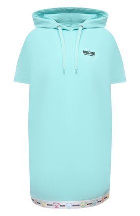 Женская хлопковое худи MOSCHINO UNDERWEAR WOMAN бирюзового цвета по цене 24500 руб., арт. A1709/9004 | Фото 1 Женская хлопковое худи MOSCHINO UNDERWEAR WOMAN бирюзового цвета, арт. A1709/9004 | Фото 1