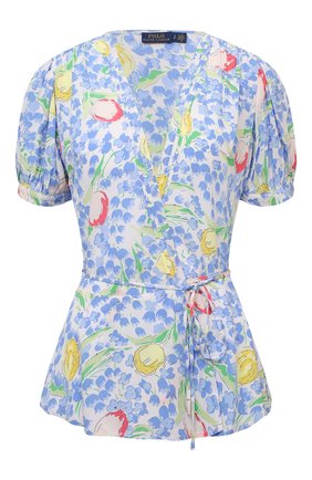Женская блузка из вискозы POLO RALPH LAUREN голубого цвета по цене 18350 руб., арт. 211838062 | Фото 1 Женская блузка из вискозы POLO RALPH LAUREN голубого цвета, арт. 211838062 | Фото 1 (Принт: С принтом; Рукава: Короткие; Стили: Романтичный; Материал внешний: Вискоза; Длина (для топов): Стандартные; Женское Кросс-КТ: Блуза-одежда)