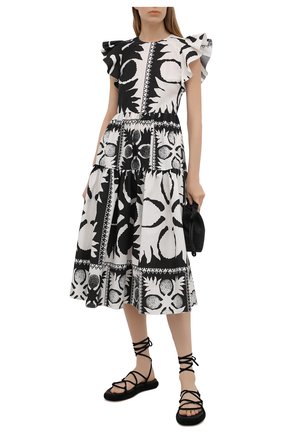 Женское платье REDVALENTINO черно-белого цвета по цене 69950 руб., арт. VR0VAY90/5SA | Фото 2 Женское платье REDVALENTINO черно-белого цвета, арт. VR0VAY90/5SA | Фото 2