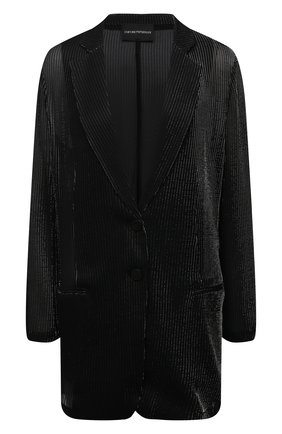 Женский жакет из вискозы EMPORIO ARMANI черного цвета по цене 68950 руб., арт. ANG2BT/A2154 | Фото 1 Женский жакет из вискозы EMPORIO ARMANI черного цвета, арт. ANG2BT/A2154 | Фото 1