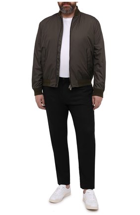 Мужские шерстяные брюки MARCO PESCAROLO черного цвета, арт. CHIAIAM/4328 | Фото 2 (Материал внешний: Шерсть; Случай: Повседневный; Длина (брюки, джинсы): Стандартные; Big sizes: Big Sizes)