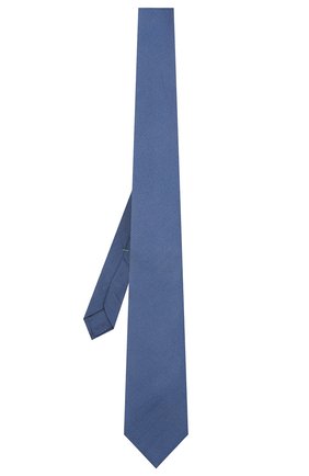 Мужской шелковый галстук LUIGI BORRELLI синего цвета, арт. LC80/T9199 | Фото 2 (Материал: Шелк, Текстиль; Принт: Без принта)