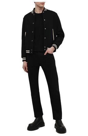 Мужская хлопковая футболка BALMAIN черного цвета по цене 39000 руб., арт. VH0EF008/B078 | Фото 2 Мужская хлопковая футболка BALMAIN черного цвета, арт. VH0EF008/B078 | Фото 2 (Рукава: Короткие; Принт: Без принта; Длина (для топов): Стандартные; Материал внешний: Хлопок)