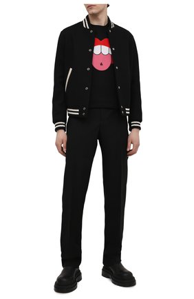 Мужская хлопковая футболка LANVIN черного цвета по цене 39950 руб., арт. RM-TS0002-J015-E21 | Фото 2 Мужская хлопковая футболка LANVIN черного цвета, арт. RM-TS0002-J015-E21 | Фото 2