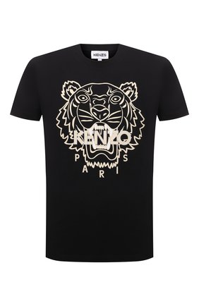 Мужская хлопковая футболка KENZO черного цвета по цене 6965 руб., арт. FB55TS0204SF | Фото 1 Мужская хлопковая футболка KENZO черного цвета, арт. FB55TS0204SF | Фото 1