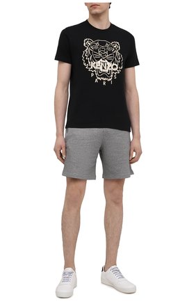 Мужская хлопковая футболка KENZO черного цвета по цене 6965 руб., арт. FB55TS0204SF | Фото 2 Мужская хлопковая футболка KENZO черного цвета, арт. FB55TS0204SF | Фото 2