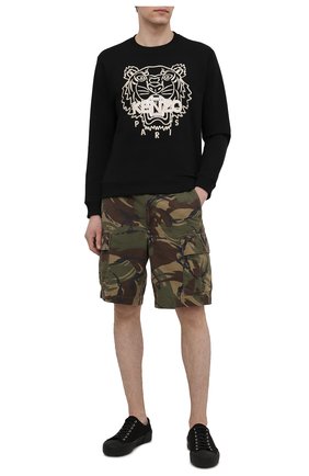 Мужской хлопковый свитшот KENZO черного цвета по цене 18850 руб., арт. FB55SW1204MP | Фото 2 Мужской хлопковый свитшот KENZO черного цвета, арт. FB55SW1204MP | Фото 2