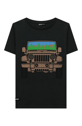 Детская хлопковая футболка YPORQUE серого цвета по цене 3720 руб., арт. SS210005 | Фото 1 Детская хлопковая футболка YPORQUE серого цвета, арт. SS210005 | Фото 1