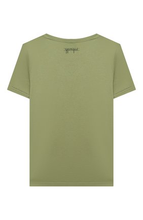 Детская хлопковая футболка YPORQUE зеленого цвета по цене 3720 руб., арт. SS210004 | Фото 2 Детская хлопковая футболка YPORQUE зеленого цвета, арт. SS210004 | Фото 2