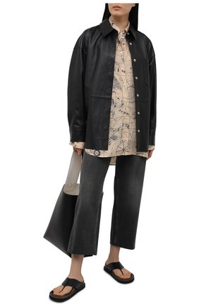 Женская льняная рубашка ACNE STUDIOS бежевого цвета по цене 39950 руб., арт. AC0350 | Фото 2 Женская льняная рубашка ACNE STUDIOS бежевого цвета, арт. AC0350 | Фото 2
