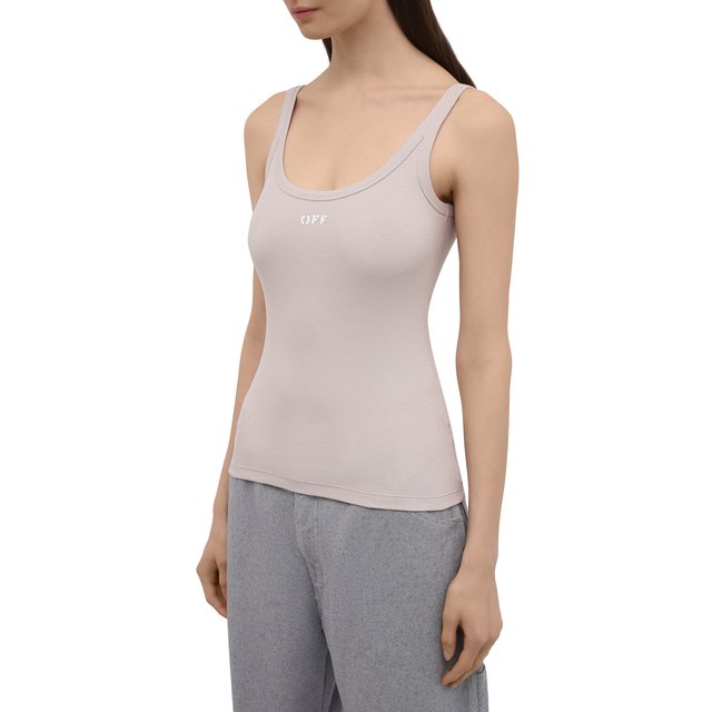 фото Хлопковая майка off-white