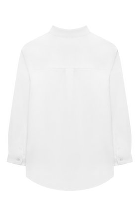 Детская рубашка из хлопка и льна FENDI белого цвета, арт. JMC123/AEYB/3A-6A | Фото 2 (Материал внешний: Хлопок, Лен; Рукава: Длинные; Региональные ограничения белый список (Axapta Mercury): RU)
