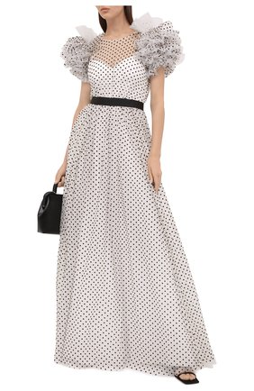 Женское платье JENNY PACKHAM черно-белого цвета по цене 269500 руб., арт. GGD121L | Фото 2 Женское платье JENNY PACKHAM черно-белого цвета, арт. GGD121L | Фото 2