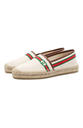 Женские текстильные эспадрильи GUCCI белого цвета по цене 45100 руб., арт. 646216/F6LZ0 | Фото 1 Женские текстильные эспадрильи GUCCI белого цвета, арт. 646216/F6LZ0 | Фото 1
