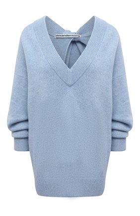 Женский свитер из шерсти и вискозы ALEXANDER WANG голубого цвета по цене 69950 руб., арт. 1KC2213041 | Фото 1 Женский свитер из шерсти и вискозы ALEXANDER WANG голубого цвета, арт. 1KC2213041 | Фото 1