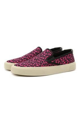 Женские текстильные слипоны venice SAINT LAURENT фуксия цвета по цене 36250 руб., арт. 585739/20W10 | Фото 1 Женские текстильные слипоны venice SAINT LAURENT фуксия цвета, арт. 585739/20W10 | Фото 1