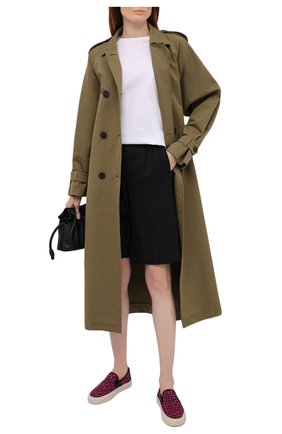 Женские текстильные слипоны venice SAINT LAURENT фуксия цвета по цене 36250 руб., арт. 585739/20W10 | Фото 2 Женские текстильные слипоны venice SAINT LAURENT фуксия цвета, арт. 585739/20W10 | Фото 2