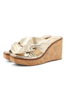 Женские кожаные сабо narisa 90 JIMMY CHOO золотого цвета по цене 48200 руб., арт. NARISA 90/MNA | Фото 1 Женские кожаные сабо narisa 90 JIMMY CHOO золотого цвета, арт. NARISA 90/MNA | Фото 1