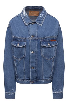 Женская джинсовая куртка GOLDEN GOOSE DELUXE BRAND голубого цвета по цене 41050 руб., арт. GWP00602.P000328 | Фото 1 Женская джинсовая куртка GOLDEN GOOSE DELUXE BRAND голубого цвета, арт. GWP00602.P000328 | Фото 1