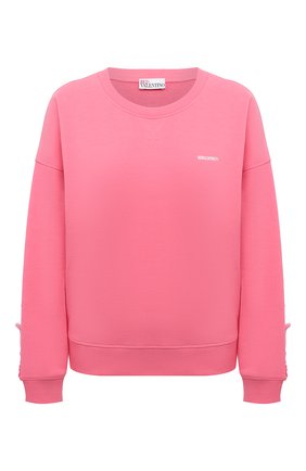 Женский хлопковый свитшот REDVALENTINO светло-розового цвета по цене 26200 руб., арт. VR0MF06R/5VM | Фото 1 Женский хлопковый свитшот REDVALENTINO светло-розового цвета, арт. VR0MF06R/5VM | Фото 1