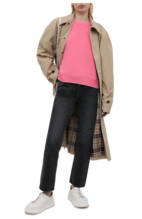 Женский хлопковый свитшот REDVALENTINO светло-розового цвета по цене 26200 руб., арт. VR0MF06R/5VM | Фото 2 Женский хлопковый свитшот REDVALENTINO светло-розового цвета, арт. VR0MF06R/5VM | Фото 2