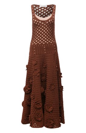 Женское хлопковое платье VALENTINO коричневого цвета по цене 1040000 руб., арт. VB0KD06H6CM | Фото 1 Женское хлопковое платье VALENTINO коричневого цвета, арт. VB0KD06H6CM | Фото 1