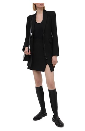 Женская юбка OFF-WHITE черного цвета по цене 47300 руб., арт. 0WCC117S21FAB001 | Фото 2 Женская юбка OFF-WHITE черного цвета, арт. 0WCC117S21FAB001 | Фото 2