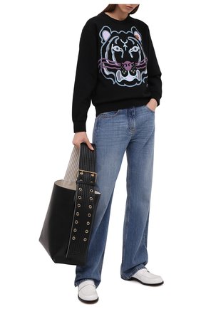 Женский хлопковый свитшот kenzo x wwf KENZO черного цвета по цене 24500 руб., арт. FB52SW8964M0 | Фото 2 Женский хлопковый свитшот kenzo x wwf KENZO черного цвета, арт. FB52SW8964M0 | Фото 2