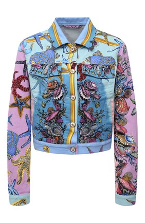 Женская джинсовая куртка VERSACE разноцветного цвета по цене 152500 руб., арт. A89233/1F01129 | Фото 1 Женская джинсовая куртка VERSACE разноцветного цвета, арт. A89233/1F01129 | Фото 1