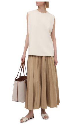 Женские кожаные шлепанцы bianca SAINT LAURENT кремвого цвета по цене 47750 руб., арт. 633961/1ZJ00 | Фото 2 Женские кожаные шлепанцы bianca SAINT LAURENT кремвого цвета, арт. 633961/1ZJ00 | Фото 2