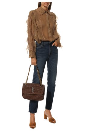 Женские замшевые мюли bianca SAINT LAURENT коричневого цвета по цене 57350 руб., арт. 652741/0LI00 | Фото 2 Женские замшевые мюли bianca SAINT LAURENT коричневого цвета, арт. 652741/0LI00 | Фото 2