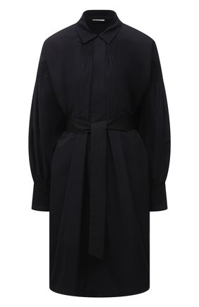 Женское хлопковое платье DRIES VAN NOTEN черного цвета по цене 57400 руб., арт. 211-11026-2228 | Фото 1 Женское хлопковое платье DRIES VAN NOTEN черного цвета, арт. 211-11026-2228 | Фото 1 (Стили: Кэжуэл; Длина Ж (юбки, платья, шорты): До колена; Женское Кросс-КТ: Платье-одежда, платье-рубашка; Материал внешний: Хлопок; Рукава: Длинные; Случай: Повседневный)