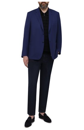 Мужской шерстяной пиджак BRIONI темно-синего цвета по цене 455000 руб., арт. RGH01F/09A5U/PARLAMENT0 | Фото 2 Мужской шерстяной пиджак BRIONI темно-синего цвета, арт. RGH01F/09A5U/PARLAMENT0 | Фото 2 (Стили: Классический; Материал внешний: Шерсть; Пиджаки М: Прямой; Материал подклада: Шелк; Big sizes: Big Sizes; Длина (для топов): Стандартные; Рукава: Длинные; 1-2-бортные: Однобортные; Случай: Коктейльный; Региональные ограничения белый список (Axapta Mercury): RU)