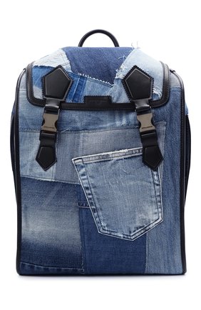 Мужской текстильный рюкзак edge DOLCE & GABBANA синего цвета, арт. BM1799/AW347 | Фото 1 (Материал: Текстиль; Размер: large)