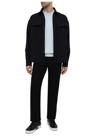 Мужские кеды из кожи аллигатора ZEGNA COUTURE синего цвета по цене 550500 руб., арт. A4361X-LHALS/AMIS | Фото 2 Мужские кеды из кожи аллигатора ZEGNA COUTURE синего цвета, арт. A4361X-LHALS/AMIS | Фото 2