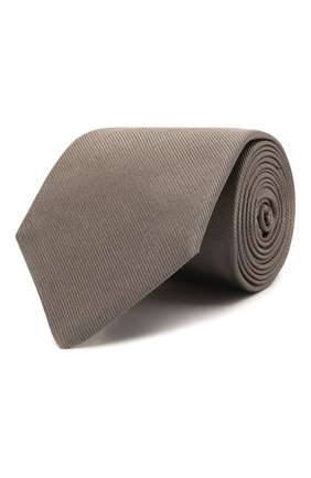 Мужской шелковый галстук LUIGI BORRELLI серого цвета, арт. LC80/T9063 | Фото 1 (Материал: Текстиль, Шелк; Принт: Без принта)