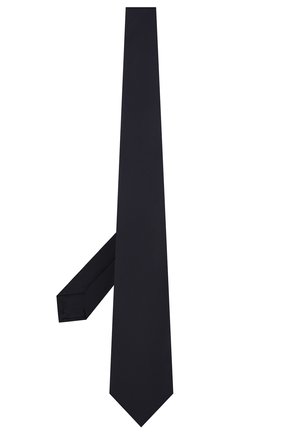 Мужской шелковый галстук LUIGI BORRELLI темно-синего цвета, арт. LC80/T9199 | Фото 2 (Материал: Текстиль, Шелк; Принт: Без принта)