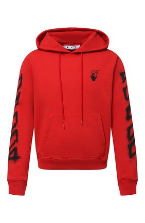 Мужской хлопковое худи OFF-WHITE красного цвета по цене 42600 руб., арт. 0MBB034S21FLE004 | Фото 1 Мужской хлопковое худи OFF-WHITE красного цвета, арт. 0MBB034S21FLE004 | Фото 1 (Стили: Гранж, Спорт-шик; Рукава: Длинные; Длина (для топов): Стандартные; Мужское Кросс-КТ: Худи-одежда; Материал внешний: Хлопок; Принт: С принтом)