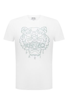 Мужская хлопковая футболка KENZO белого цвета по цене 9255 руб., арт. FB55TS0204SF | Фото 1 Мужская хлопковая футболка KENZO белого цвета, арт. FB55TS0204SF | Фото 1