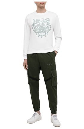 Мужской хлопковый свитшот KENZO белого цвета по цене 24350 руб., арт. FB55SW1204MP | Фото 2 Мужской хлопковый свитшот KENZO белого цвета, арт. FB55SW1204MP | Фото 2