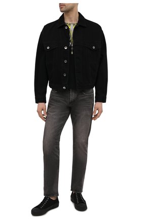 Мужская хлопковая футболка MARCELO BURLON черного цвета по цене 21250 руб., арт. CMAA018S21JER001 | Фото 2 Мужская хлопковая футболка MARCELO BURLON черного цвета, арт. CMAA018S21JER001 | Фото 2