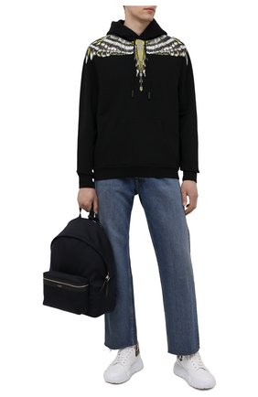 Мужской хлопковое худи MARCELO BURLON черного цвета по цене 38250 руб., арт. CMBB007S21FLE001 | Фото 2 Мужской хлопковое худи MARCELO BURLON черного цвета, арт. CMBB007S21FLE001 | Фото 2