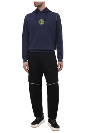 Мужской хлопковое худи STONE ISLAND темно-синего цвета по цене 22400 руб., арт. 741561159 | Фото 2 Мужской хлопковое худи STONE ISLAND темно-синего цвета, арт. 741561159 | Фото 2 (Принт: С принтом; Материал внешний: Хлопок; Мужское Кросс-КТ: Худи-одежда; Стили: Кэжуэл; Рукава: Длинные; Длина (для топов): Стандартные)