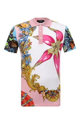 Мужское хлопковое поло VERSACE разноцветного цвета по цене 62950 руб., арт. A89379/1F01201 | Фото 1 Мужское хлопковое поло VERSACE разноцветного цвета, арт. A89379/1F01201 | Фото 1