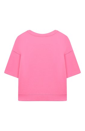 Детская хлопковая футболка MOSCHINO фуксия цвета по цене 6315 руб., арт. HDM03X/LBA18/4A-8A | Фото 2 Детская хлопковая футболка MOSCHINO фуксия цвета, арт. HDM03X/LBA18/4A-8A | Фото 2