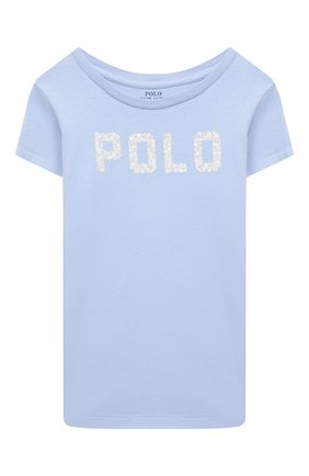 Детская хлопковая футболка RALPH LAUREN голубого цвета по цене 3295 руб., арт. 312837182 | Фото 1 Детская хлопковая футболка RALPH LAUREN голубого цвета, арт. 312837182 | Фото 1