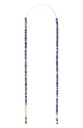 Женские цепочка для очков FRAME CHAIN синего цвета по цене 12700 руб., арт. CANDY RAIN BLUE IN YELL0W G0LD | Фото 1 Женские цепочка для очков FRAME CHAIN синего цвета, арт. CANDY RAIN BLUE IN YELL0W G0LD | Фото 1 (Тип очков: Цепочка)